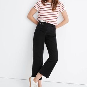 Madewell Slim Wide Leg Crop Jeans in Lunar Wash